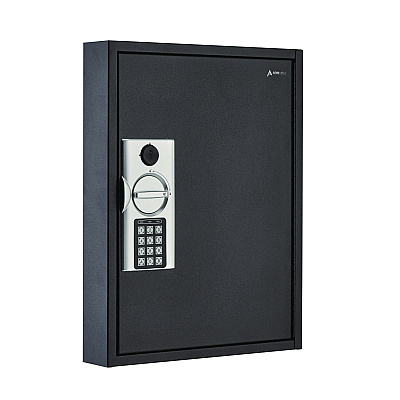 AdirOffice Steel Digital Lock Key Cabinet, 60-Key, 13 x 2.6 x 17, Stainless Steel 304, Black (ALHI68060BLK)