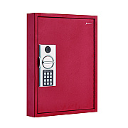 AdirOffice Steel Digital Lock Key Cabinet, 60-Key, 13 x 2.6 x 17, Stainless Steel 304, Red (ALHI68060RED)