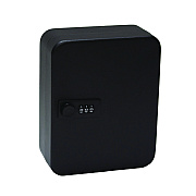 AdirOffice Steel Heavy-Duty Key Cabinet with Combination Lock, 30-Key, 6.4 x 3 x 8, Stainless Steel 304, Black (ALHI68230BLK)