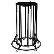 AdirKids Steel Large Paper Roll Holder Paper Dispenser Stand and Cutter w/Wheels, For Up to 3" dia x 36" Wide Rolls, Metal, Black (ALHIKI30001)