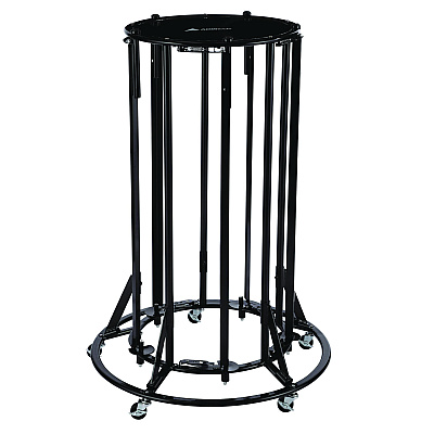 AdirKids Steel Large Paper Roll Holder Paper Dispenser Stand and Cutter w/Wheels, For Up to 3" dia x 36" Wide Rolls, Metal, Black (ALHIKI30001)