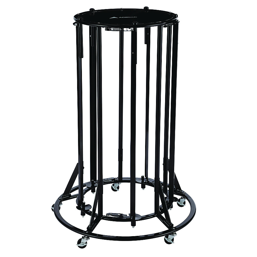 AdirKids Steel Large Paper Roll Holder Paper Dispenser Stand and Cutter w/Wheels, For Up to 3" dia x 36" Wide Rolls, Metal, Black (ALHIKI30001)