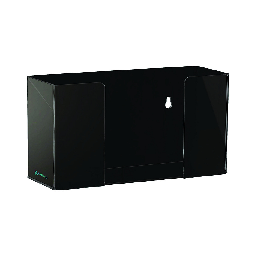 AdirMed Acrylic Glove Dispenser, Single Box Capacity, 10.2 x 3.5 x 5.3, Black (ALHI90201BLK)