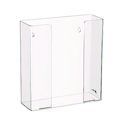 AdirMed Acrylic Glove Dispenser, Double Box Capacity, 10.2 x 3.5 x 10.8, Clear (ALHI90202)