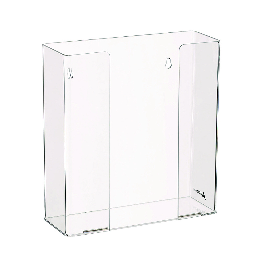 AdirMed Acrylic Glove Dispenser, Double Box Capacity, 10.2 x 3.5 x 10.8, Clear (ALHI90202)