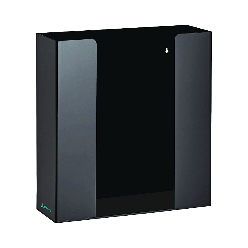 AdirMed Acrylic Glove Dispenser, Double Box Capacity, 10.2 x 3.5 x 10.8, Black (ALHI90202BLK)
