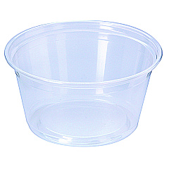 Fabri-Kal Microwavable Deli Containers, 5 oz, 3.6 Diameter x 1.8 h, Clear, Plastic, 1,000/Carton (FABPK5SC)