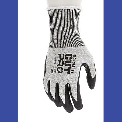 MCR Safety Cut Pro 92754BP Gloves, 10" Long, Small, Black/Gray, 12 Pairs (92754BPS)