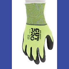 MCR Safety Cut Pro 9277PU Gloves, 10" Long, Large, Black/Lime, 12 Pairs (9277PUL)