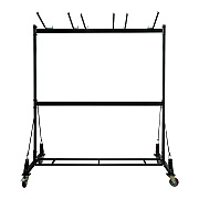 AdirOffice Folding Chair and Table Combo Cart, Metal, 600 lb Capacity, 33.7 x 65 x 67, Black (ALHI69001)