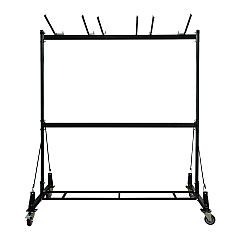 AdirOffice Folding Chair and Table Combo Cart, Metal, 600 lb Capacity, 33.7 x 65 x 67, Black (ALHI69001)