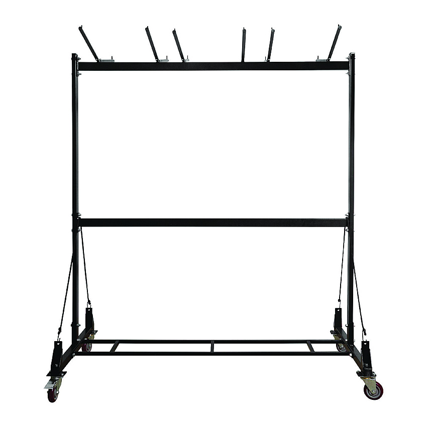 AdirOffice Folding Chair and Table Combo Cart, Metal, 600 lb Capacity, 33.7 x 65 x 67, Black (ALHI69001)