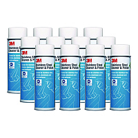 3M Stainless Steel Cleaner and Polish, Lime Scent, Foam, 21 oz Aerosol Spray, 12/Carton (MMM14002)