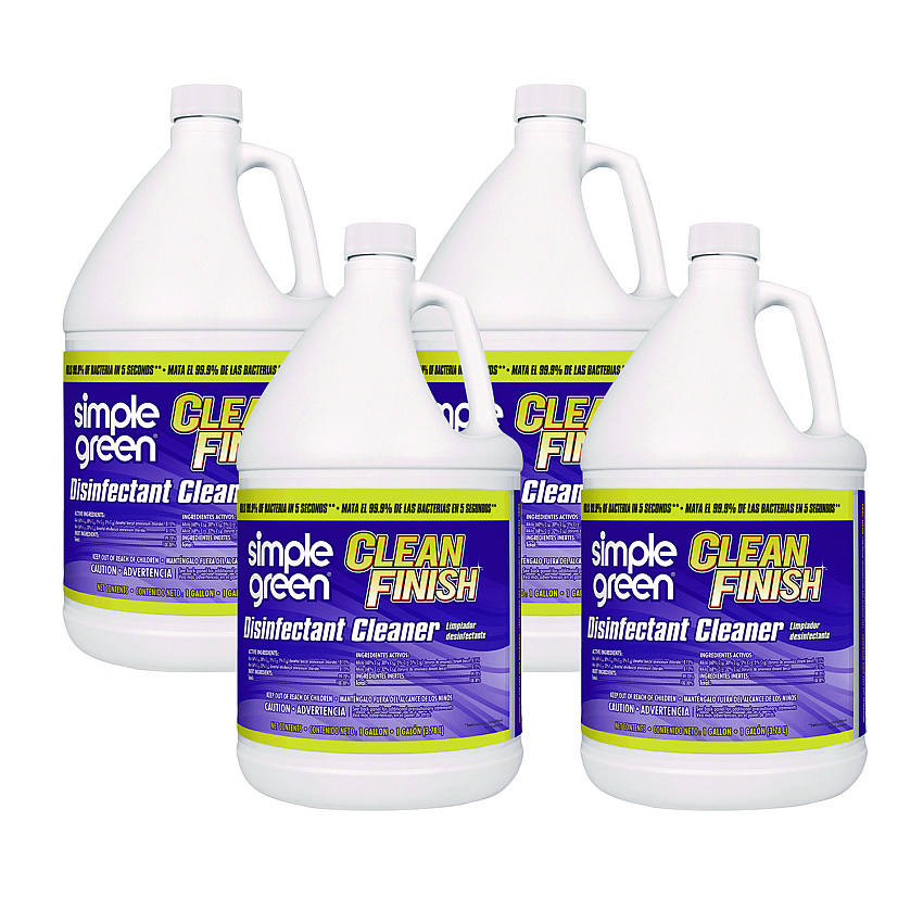 Simple Green Clean Finish Disinfectant Cleaner, 1 gal Bottle, Herbal, 4/CT (SMP01128)