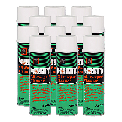 Misty All-Purpose Cleaner, Mint Scent, 19 oz Aerosol Spray, 12/Carton (AMR1001592)