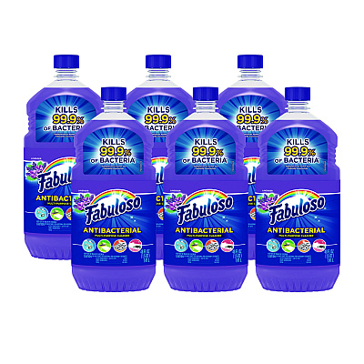 Fabuloso Antibacterial Multi-Purpose Cleaner, Lavender Scent, 48 oz Bottle, 6/Carton (CPC98573)