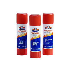 Elmer's All Purpose Glue Stick, 0.77 oz, Dries Clear, 3/Pack (EPIE5022)