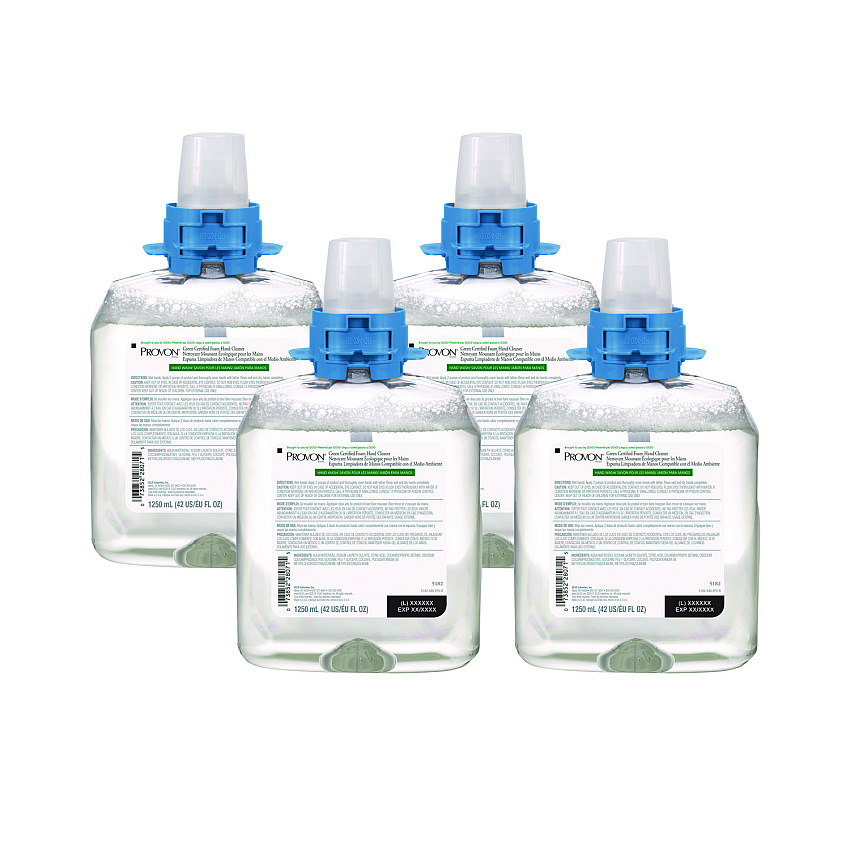 PROVON Green Certified Foam Hand Cleaner Refill, Fragrance-Free, 1,250 mL, 4/Carton (GOJ518204CT)