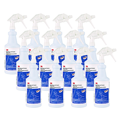 3M Ready-to-Use Glass Cleaner with Scotchgard, Apple, 32 oz Spray Bottle, 12/Carton (MMM85788CT)