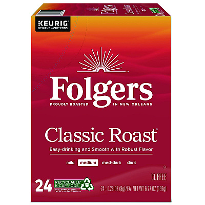 Folgers Gourmet Selections Classic Roast Coffee K-Cups, 24/Box (GMT6685)