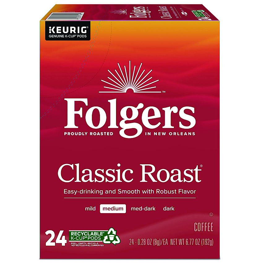 Folgers Gourmet Selections Classic Roast Coffee K-Cups, 24/Box (GMT6685)