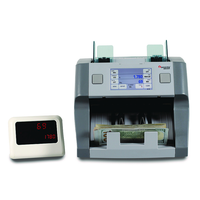 Cassida 8800R Single Pocket Discriminator, 1,200 Bills/min, 9.5 x 11 x 10.4, Gray