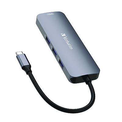 Verbatim USB-C Pro Multiport Hub8 Port, Gray (VER32151)