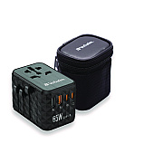 Verbatim UTA-05 Gan III Universal Travel Adapter, (2) USB-A/(2) USB-C/Quick Charge 4+ (VER32120)