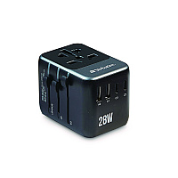 Verbatim UTA-07 Universal Travel Adapter, (3) USB-A, (3) USB-C (VER32122)