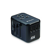 Verbatim UTA-08 Universal Travel Adapter, (3) USB-A/(3) USB-C (VER32123)