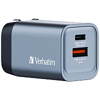 Verbatim 35 W 2-Port GaN Wall Charger, Black/Gray (VER32200)