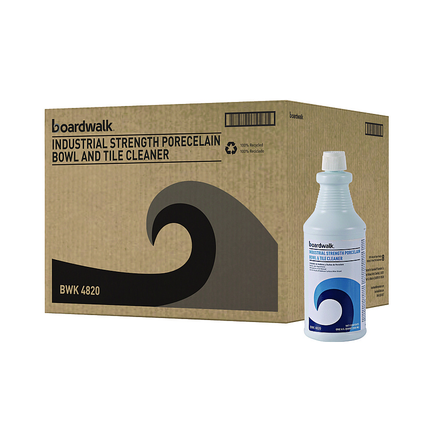 Boardwalk Industrial Strength Porcelain Bowl and Tile Cleaner, Floral Scent, 32 oz, 12/CT (BWK4820)