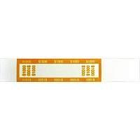 CONTROLTEK Currency Straps, $10 Bill, $1,000, Self-Adhesive, 1,000/Pack (CNK560020)