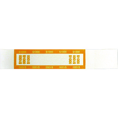CONTROLTEK Currency Straps, $10 Bill, $1,000, Self-Adhesive, 1,000/Pack (CNK560020)