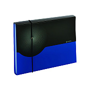 Pendaflex Seven-Pocket Poly Expanding File, 1" Expansion, 7 Sections, Elastic Cord Closure, 1/6-Cut Tabs, Letter Size, Blue (GLW67440BLU)