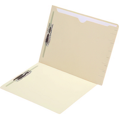 Medical Arts Press Confidential End-Tab Folder with Full Back Pocket, 2 Fasteners, Letter Size, Manila Exterior, 50/Box (MAQ31315)