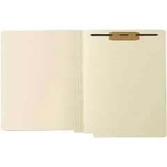 Medical Arts Press End Tab Fastener File Folder, 0.75" Expansion, 1 Fastener, Letter Size, Manila Exterior, 250/Box (MAQ31458B)