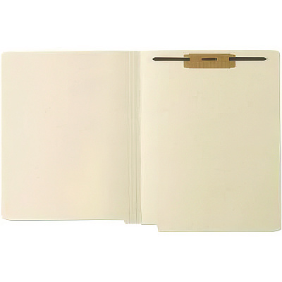 Medical Arts Press End Tab Fastener File Folder, 0.75" Expansion, 1 Fastener, Letter Size, Manila Exterior, 50/Box (MAQ31463)