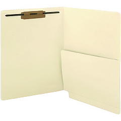 Medical Arts Press Confidential End-Tab Folders with Single Pocket, 1 Fastener, Letter Size, Manila Exterior, 50/Box (MAQ31525Q)
