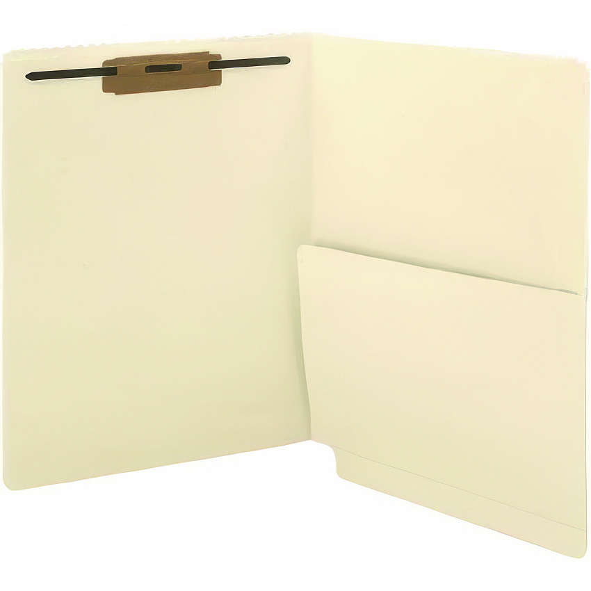Medical Arts Press Confidential End-Tab Folders with Single Pocket, 1 Fastener, Letter Size, Manila Exterior, 50/Box (MAQ31525Q)