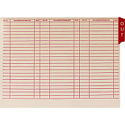 Medical Arts Press End Tab Out Cards, 12.25 x 9.5, Manila/Red, 100/Box (MAQ32055)