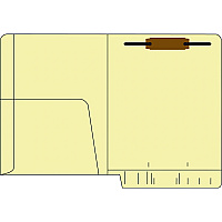 Medical Arts Press End Tab Pocket Folder, 2" Expansion, 1 Fastener, Letter Size, Manila Exterior, 50/Box (MAQ50651)