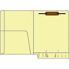 Medical Arts Press End Tab Pocket Folder, 2" Expansion, 1 Fastener, Letter Size, Manila Exterior, 50/Box (MAQ50651)