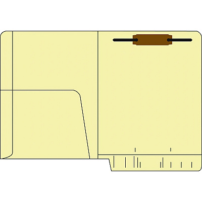 Medical Arts Press End Tab Pocket Folder, 2" Expansion, 1 Fastener, Letter Size, Manila Exterior, 50/Box (MAQ50651)