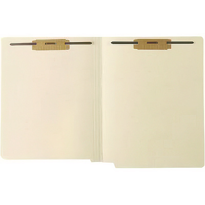 Medical Arts Press End Tab Fastener File Folder with Mylar Spine, 0.75" Expansion, 2 Fasteners, Letter Size, Manila Exterior, 50/Box (MAQ52371)