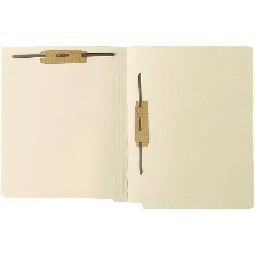 Medical Arts Press End Tab Fastener File Folder, 0.75" Expansion, 1 Horizontal 1 Vertical Fastener, Letter Size, Manila Exterior, 250/Box (MAQ52407B)