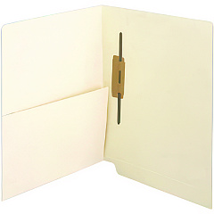 Medical Arts Press End Tab Fastener Pocket Folder, 1 Horizontal Fastener, Letter Size, Manila Exterior, 50/Box (MAQ52408)