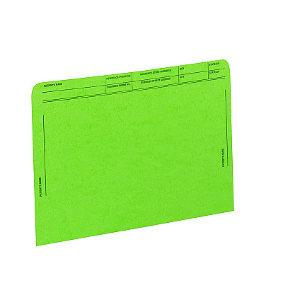 Medical Arts Press Patient File Pocket, Letter Size, Green, 50/Box (MAQ59547GN)