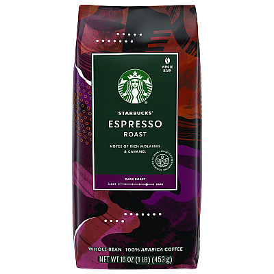 Starbucks Whole Bean Coffee, Dark Espresso Roast, 16 oz Bag (SBK11017855)