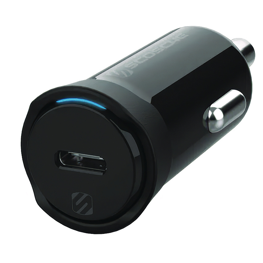 Scosche PowerVolt USB-C Fast Charger for Car, White (SOSCPDC8SP)